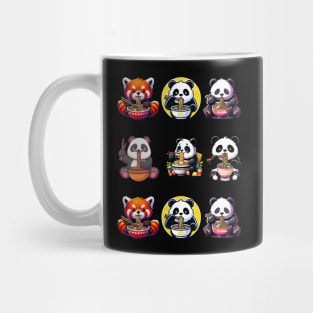 Panda Eating Ramen Cute Anime Mug